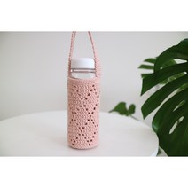 [코바늘DIY］보틀 커버 텀블러 가방 DIY 패키지 (부분동영상포함), 713 블랙