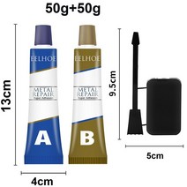 금속 접착제 강력주물용접착제 초강력 20/50/100g 수리 접착제 AB 금속 주철 내열성 냉간 용접 캐스터, 02 100g