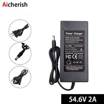 전기자전거충전기 54.6V 2 전기 자동차 어댑터 자전거 전원 전자 스쿠터 48V 리튬 이온 배터리 팩, 01 Black_01 미국_01 번들 1