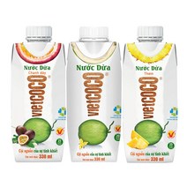 성풍 비엣코코 100% 코코넛 워터 330ml 1팩 (오리지널 파인애플 패션푸르트), 패션푸르트