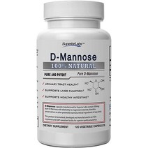 [타임딜] Superior Labs 최고의 D-Mannose GMO 프리 레이트 식이 풍부한 - 500mg 강력한 프리바이오틱 비뇨기 건강 증진 수축 및 간 기능 지원