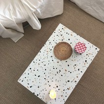 [천삼백케이] [텐스페이스] 소피드메종 페페 테라조 600 접이식테이블 PE026, 600 테라조PE026