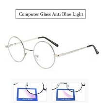 티타늄안경테 얼굴형에맞는안경 남자뿔테안경 레트로 빈티지 게임용 컴퓨터 여성용 남성용 안티 블루 라이트 메탈 프레임 클리어 렌즈 라운드 서클