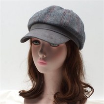 에스엠시 체크 팔각 브레드헌팅캡모자 빵모자