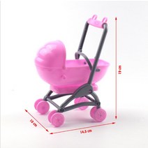 오리지널 바비 유모차 조립 아기 트롤리 보육 가구 카트 장난감 인형 크리스마스