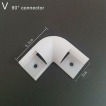 알루미늄 프로파일 5x 90 ° 180 커넥터 LED 연결 V u 커넥터. 부착 나사, 따뜻한 빛, 20 piece