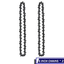 체인 6 인치 체인톱 체인바 가이드 1/4 quot.043quot 게이지 37 드라이브 링크 세미 치즐 전기 예비 부품 목공 도구, [02] 4Inch Chain 2PC