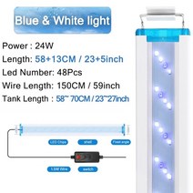 18-75cm 슈퍼 슬림 led 수족관 조명 수생 식물 빛 확장 가능한 방수 클립 어항 용 램프 90-260v, yx-b60s