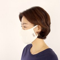 들꽃잠 풍기 인견 마스크 5개세트 필터 교체형, 다이마루 아이보리 5개세트