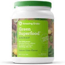 어메이징그라스 그린 슈퍼푸드 알칼라이징 & 에너자이징 플랜트 베이스드 뉴트리션, Lemon Lime, 100회, 1개, 700g