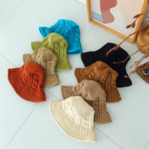 여자 니트햇 꽈배기 비비드 가을 뜨개질 모자