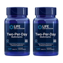 라이프익스텐션 라이프 익스텐션 투 퍼 데이 멀티비타민120x2병 02315 타블렛, 2개 라이프익스텐션 투퍼데이 멀, 2병