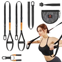 Home Resistance Training Kit Trainer Fitness Straps for Full-Body Workout Bodyweight Bands with, Nylon