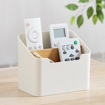 화이트 우드 다용도 리모콘정리함 화장품정리수납함 리모콘수납정리함 필기도구정리함 다용도 수납꽂이