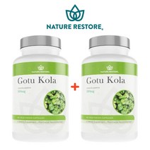 (1+1) 네이처리스토어 고투콜라 병풀 추출물 센텔라아시아티카 Nature Restore Gotu Kola 90캡슐 2팩