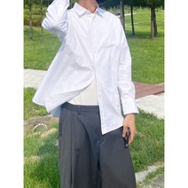 오버핏 옥스포드 긴팔 셔츠 (6컬러) / 남녀공용 남자 안비치는 커플 미니멀 캐주얼