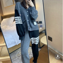 (당일발송) 44~55 사이즈 여성 니트 트레이닝 세트룩