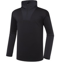 와이드앵글 _후면의 레터링이 포인트가 가미된 반 짚업 티셔츠