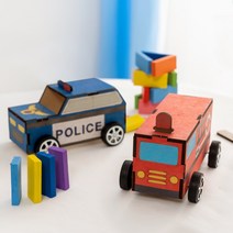 율아트 자석 자동차 만들기 미술 놀이 키트 과학실험 교구, 경찰차