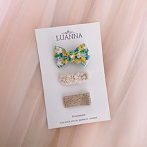 루앤나 잔꽃플라워 여아 유아 논슬립 헤어핀 세트