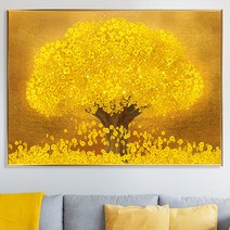 돈 들어오는 그림 황금 돈나무 금전수 액자 대형 거실 현관 인테리어액자 집들이 개업 선물, 블랙