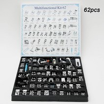 INNE 재봉틀 Presser 형제 가수 Darning Foot Feet 국내 Braiding 블라인드 스티치 11-82피스/set Overlock, [08] press foot 62pcs