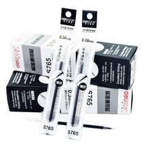 20PCS 델리 S765 젤 펜 리필 0.38mm 블랙 전체 패션 잉크, 01 Black