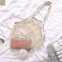 특이한에코백 여름 그물 비치백 귀여운 코바늘 휴가룩 가방