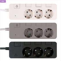 푸시탭 개별스위치 PUSH 멀티탭 3구/4구 1M/3M, 크림, 4구, 1M