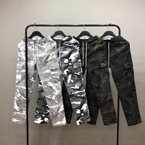 맨스토리 남자 밀리터리 카고 반밴딩 워싱 팬츠
