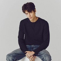 [지오다노] 022910 남여공용 스탠다드 핏 긴팔 티셔츠 01022910