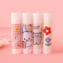 PVA 귀여운 만화 솔리드 접착제 사무용품 9g 스틱 좋은 문구 학생 귀여운 학교 용품, 01 A 1pcs random_01 9G