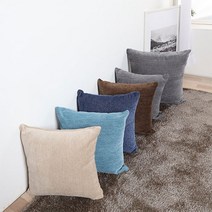 조브라운 극세사 쇼파 쿠션, 직사각형, 블루