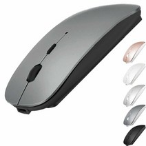 맥북 프로/맥북 에어/아이맥/윈도우/노트북용 충전식 블루투스 마우스 에어/프로/아이패드/노트북용 무선 마우스블랙, Bluetooth Mouse Grey