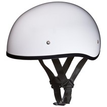 Daytona Helmets 하프 스컬 캡 오토바이 헬멧 DOT 승인고광택 블랙 S 바이저 포함 USA 미국, Hi-Gloss White