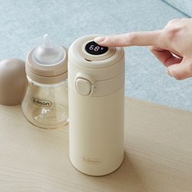 에디슨 LED 온도표시 스텐 이유식 아기 분유 보온병 보온 보냉 텀블러 (350ml/500ml) 1+1 Set, ET7183 +ET7183 베이지 500ml+500ml