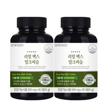 온푸드 리얼 맥스 밀크씨슬 간영양제 81g, 2개, 90정