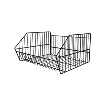 레이어드 바구니 진열대 점블 스낵 펜트리 선반 매대, LAYER-B1 바구니 블랙