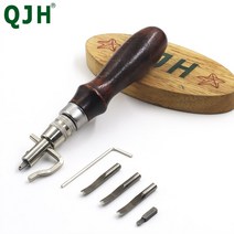 가죽 펀칭기 펀치 grooving device diy leather tool for the edge of skin leather 공예 스티칭 망치 접기 작업 도구, 없음