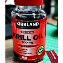 커클랜드 크릴오일 코스트코 직구 160정 500mg 오메가3, 1개, 160개