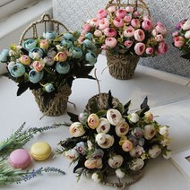 씨에이지몰 허전한 벽에 걸어요 쉐비로즈 라탄 벽걸이 화분 *WDH/5360EA, 씨에이지몰 핑크계열