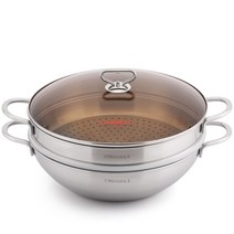 크로벨 통3중 스텐레스 2단 파티웍 (IH), 36cm, 1개