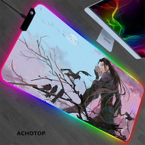 게이밍책상 pc방책상 RGB Mo Dao Zu Shi 대형 사무실 LED 조명 마우스 패드 매트 게임 게이머 키보드 계산, 16 16_08 400x900x4mm