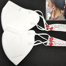콩이네리본 마스크목걸이 마스크분실방지목걸이줄 마스크목걸이끈 마스크걸이 마스크줄 마스크스트랩 마스크고리 마스크끈, 1개, 레터링-초코