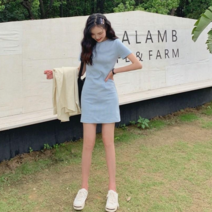 반팔면원피스 컬러원피스 A라인