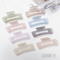 사각집게핀 반투명 파스텔 대왕 빅 집게핀