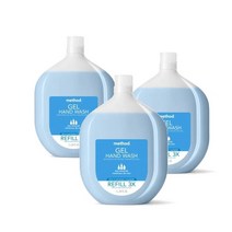 메소드 핸드워시리필 손세정제리필 젤 핸드솝 액체비누 리필 34oz 씨 미네랄 1L METHOD Gel Hand Soap Refill Sea Minerals, 3개