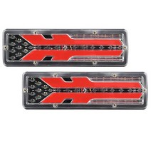 후진가이드램프 12V24V 트레일러 트럭 캐러밴 자동차 Led 후면 정지 테일 라이트 방수 흐름 스티어링 브레, 07 2PCS_01 12V