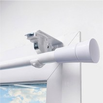 못없이 커튼봉달기 안뚫어고리+봉브라켓 (3개입)+커튼봉12자 (1개) 세트, 블랙