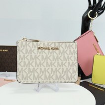 [미국직배송]빠른배송 Michael Kors 마이클코어스 스몰 탑 짚 코인 파우치 카드 케이스 지갑 35H9GTVP1B호환